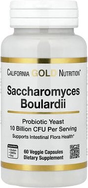 California Gold Nutrition, Saccharomyces boulardii, probiotische Hefe, 10 Milliarden KBE, 60 vegetarische Kapseln