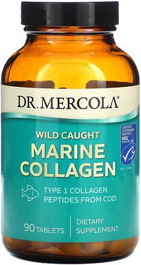 Thumbnail - Dr. Mercola, Wild Caught Marine Collagen, wild gefangenes Meereskollagen, 90 Tabletten (0,5 g pro Tablette)