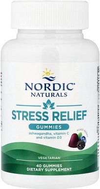 Nordic Naturals, Stress Relief Gummies, Beerenmischung, 40 Fruchtgummis