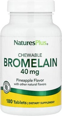NaturesPlus, Bromelain zum Kauen, Ananas, 40 mg, 180 Tabletten