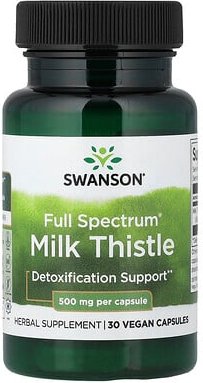 Swanson, Full Spectrum®, Milk Thistle, Mariendistel, 30 vegane Kapseln (0,5 g pro Kapsel)