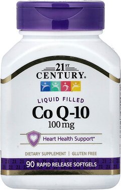 21st Century, Flüssiges CoQ-10, 100 mg, 90 Weichkapseln mit schneller Freisetzung