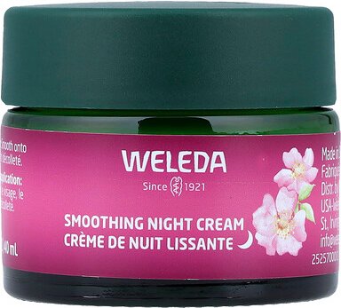 Weleda, Smoothing Night Cream, Wild Rose & White Tea, glättende Nachtcreme, Wildrose und weißer Tee, 40 ml (1,3 fl. oz.)