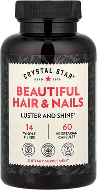 Crystal Star, Für schönes Haar und Nägel, 60 vegetarische Kapseln