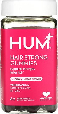 HUM Nutrition, Hair Strong Fruchtgummis, Erdbeere, 60 vegane Fruchtgummis