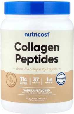 Nutricost, Collagen Peptides, Kollagenpeptide, Vanille, 454 g (1 lb.)