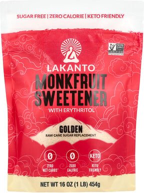 Thumbnail - Lakanto, Monkfruit Sweetener with Erythritol, Mönchsfrucht-Süßstoff mit Erythrit, Golden, 454 g (16 fl. oz.)
