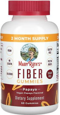 MaryRuth's, Fiber Gummies, Papaya, 60 Fruchtgummis