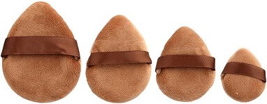 J.Cat Beauty, Assorted Brown Puffs, verschiedene braune Puffs, BR58, 4 Stück