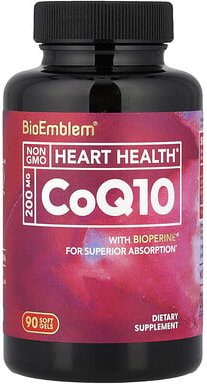 Thumbnail - BioEmblem, CoQ10 with BioPerine®, CoQ10 mit BioPerine®, 90 Weichkapseln