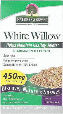Nature's Answer, White Willow, Silberweide, 450 mg, 60 pflanzliche Kapseln