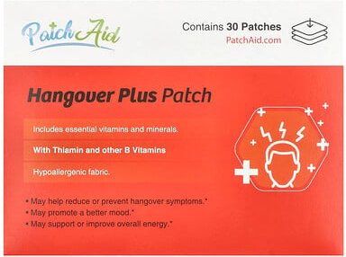 PatchAid, Hangover Plus Patch, Pflaster für Kater, 30 Pflaster