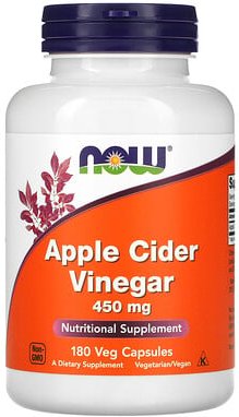 NOW Foods, Apfelessig, 450 mg, 180 Kapseln
