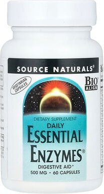 Thumbnail - Source Naturals, Daily Essential Enzymes®, 500 mg, 60 pflanzliche Kapseln