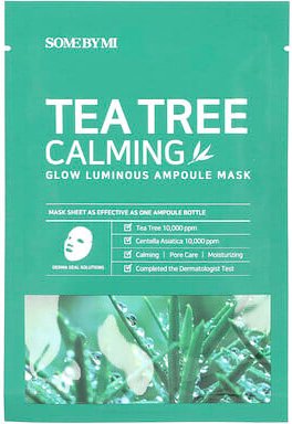 SOME BY MI, Tea Tree Calming, Glow Luminous Ampoule Beauty Mask, beruhigende, leuchtende Ampullen-Beauty-Maske mit Teeba...