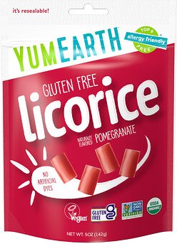 YumEarth, Weiche, glutenfreie, rote Lakritze mit köstlichem Granatapfelgeschmack, 142 g