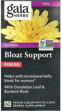 Gaia Herbs, Women, Blähungen und Unterstützung für Frauen, 60 vegane, flüssige Phyto-Kapseln