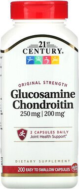 21st Century, Glucosamine / Chondroitin, Original Strength, Glucosamin/Chondroitin, Originalstärke, 200 leicht zu schluc...