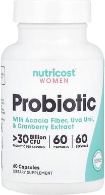 Nutricost, Women, Probiotic, Probiotikum für Frauen, >30 Milliarden KBE, 60 Kapseln