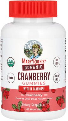 MaryRuth's, Organic, Cranberry Gummies with D-Mannose, Bio-Cranberry-Fruchtgummis mit D-Mannose, 60 Fruchtgummis