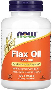 NOW Foods, Leinöl, 1.000 mg, 100 Weichkapseln
