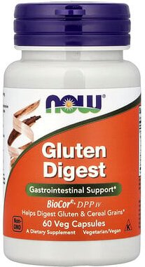 NOW Foods, Gluten Digest, Ergänzungsmittel zur Verdauungsunterstützung von Gluten, 60 pflanzliche Kapseln