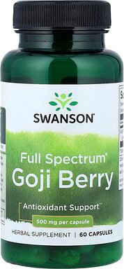 Swanson, Full Spectrum®, Goji Berry, Goji-Beere, 500 mg, 60 Kapseln