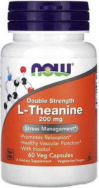 NOW Foods, L-Theanin, 60 pflanzliche Kapseln
