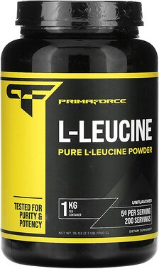 Primaforce, L-Leucin, Unflavored, L-Leucin, geschmacksneutral, 1.000 g (2,2 lb.)