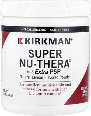Kirkman Labs, Super Nu-Thera Powder with P-5-P, Natural Lemon, 454 g (16 oz.)