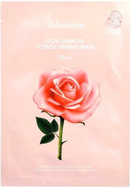 JM Solution, Glow Luminous Flower Firming Beauty Mask, Rose, straffende Beauty-Maske mit leuchtenden Blumen, Rose, 1 Tuc...