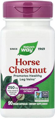 Nature's Way, Horse Chestnut, Premium Extract, Rosskastanie, Premium-Extrakt, 250 mg, 90 vegane Kapseln