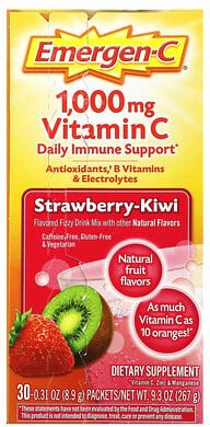 Thumbnail - Emergen-C, Vitamin C, kohlensäurehaltige Getränkemischung, Erdbeere-Kiwi, 1.000 mg, 30 Päckchen, je 8,9 g (0,31 oz.)