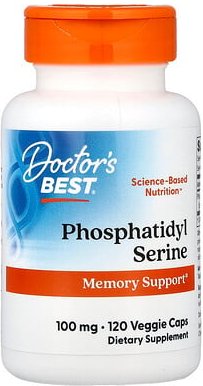 Doctor's Best, Phosphatidyl Serine, Phosphatidylserin, 100 mg, 120 pflanzliche Kapseln