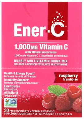 Ener-C, Vitamin C, Multivitamin-Trinkmischung, Himbeere, 1.000 mg, 30 Päckchen, je 9,28 g (0,3 oz.)