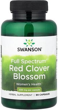 Swanson, Full Spectrum® Red Clover Blossom, Rotklee, Blüte, 430 mg, 90 Kapseln