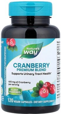 Nature's Way, Cranberry, Premium Blend, Cranberry, Premium-Mischung, 400 mg, 120 vegane Kapseln