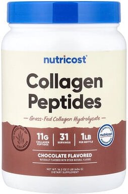 Nutricost, Collagen Peptides, Kollagenpeptide, Schokolade, 454 g (1 lb.)