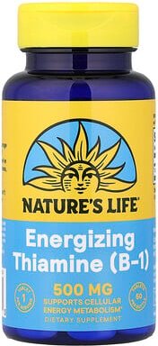 Thumbnail - Nature's Life, Energizing Thiamine (B-1), belebendes Thiamin (B1), 500 mg, 50 Tabletten
