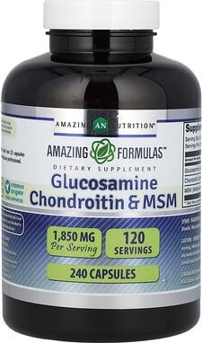 Amazing Nutrition, Glucosamine Chondroitin & MSM, Glucosamin, Chondroitin und MSM, 240 Kapseln
