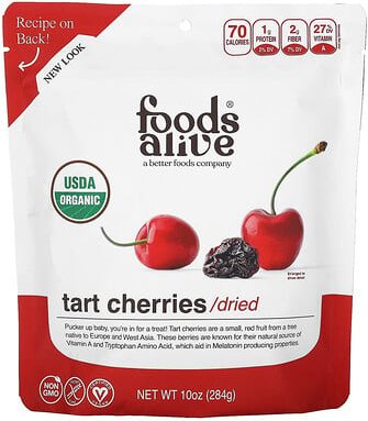 Foods Alive, Organic Tart Cherries, Bio-Sauerkirschen, getrocknet, 284 g (10 oz.)