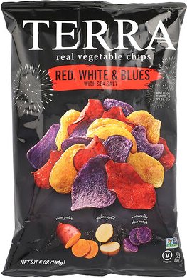 Terra, Real Mushroom Chips, echte Gemüsechips, rot, weiß und blau mit Meersalz, 141 g (5 oz.)