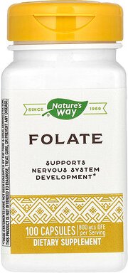 Nature's Way, Folate, 800 mcg DFE, 100 Kapseln