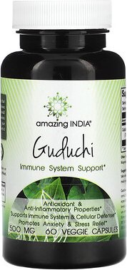 Amazing India, Guduchi, 500 mg, 60 pflanzliche Kapseln