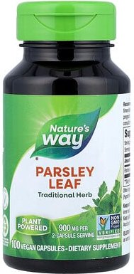 Nature's Way, Petersilienblatt, 100 vegane Kapseln (450 mg pro Kapsel)