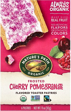 Nature's Path, Toaster mit Bio-Geschmack, gefrosteter Kirsch-Granatapfel, 6 Gebäckstücke, 312 g (11 oz.)