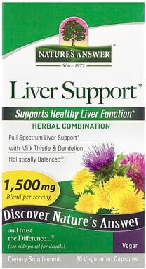 Nature's Answer, Liver Support, Unterstützung der Leber, 90 pflanzliche Kapseln
