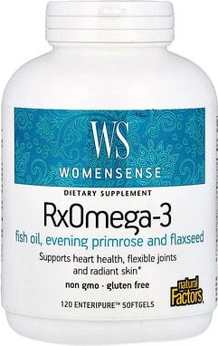 Thumbnail - Natural Factors, WomenSense®, RxOmega-3, 120 Enteripure™ Weichkapseln
