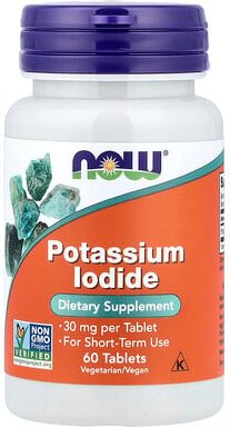 NOW Foods, Kaliumjodid, 30 mg, 60 Tabletten