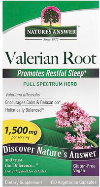 Nature's Answer, Valerian Root, Baldrianwurzel, 180 pflanzliche Kapseln (500 mg pro Kapsel)